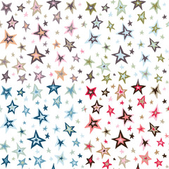 Seamless retro fifties stars design pattern