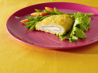 Cordon-bleu et légumes