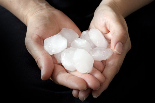 Hail in hands weather anomaly