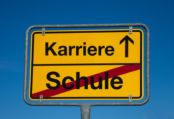 Wechselschild SCHULE - KARRIERE