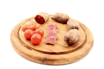 cured meats with tomatoes