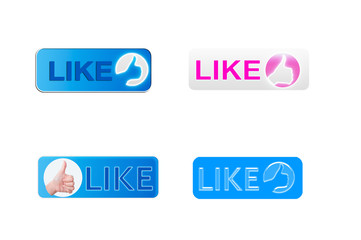 4 style of like button on the screen background