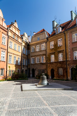 Obraz premium View towards the old town of Warsaw in Poland showing the old cr