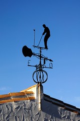 Golfer weathervane, Spain © Arena Photo UK © arenaphotouk