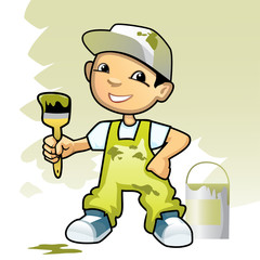 Decorator with brush