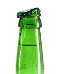 Beer bottle neck with open cap