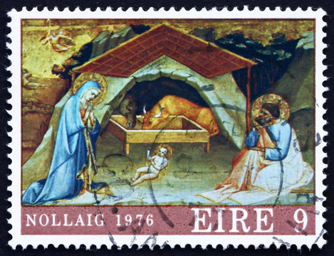 Postage stamp Ireland 1976 Nativity by Lorenzo Monaco