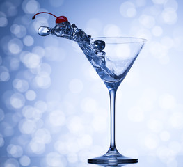Martini splash in glass