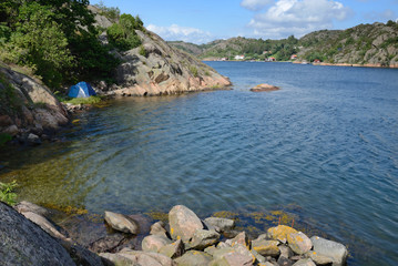 Fototapeta na wymiar Sea fjord summer landscape