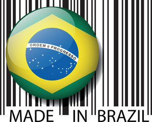 Made in Brazil barcode. Vector illustration - 43084460