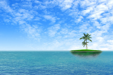 Alone  Tropical green island
