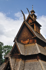 Gol stave church in Folks museum Oslo © vyskoczilova
