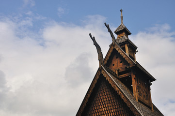 Gol stave church in Folks museum Oslo © vyskoczilova