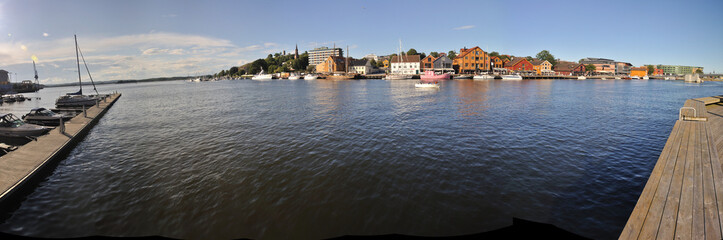 Tonsberg waterfront, Brygge, with restaurants