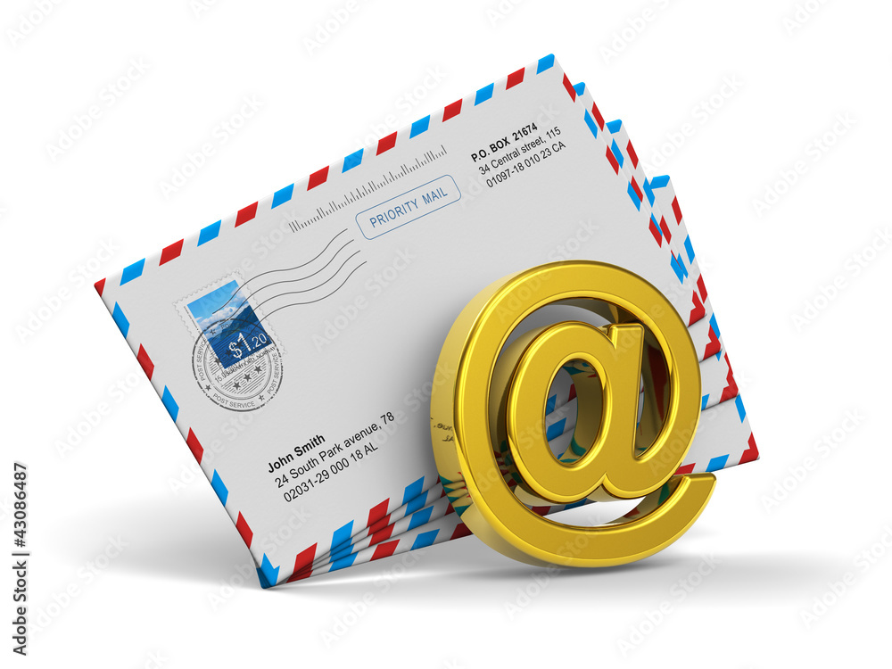 Poster e-mail and internet messaging concept