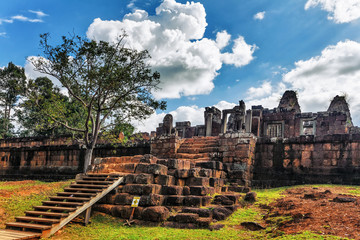 Ancient buddhist khmer temple in Angkor Wat complex