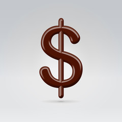 Sweet chocolate dollar
