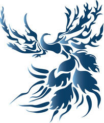 Fototapeta na wymiar stylized fantasy bird