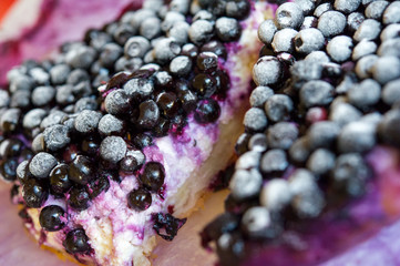 Close-up of Blueberry pie