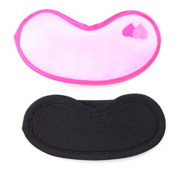 Sleeping masks isolated on white