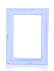 Wooden frame isolated on white.