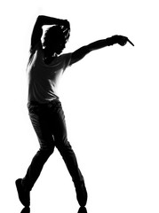 hip hop funk dancer dancing man - obrazy, fototapety, plakaty