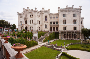 Obraz premium View of Miramare castle, Trieste