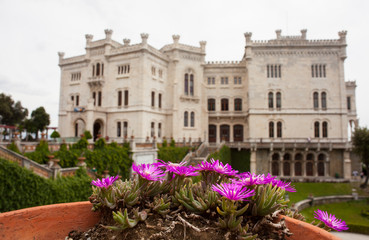 View of Miramare castle, Trieste - Italy