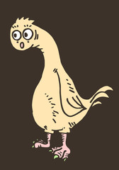 Creative chicken cartoon