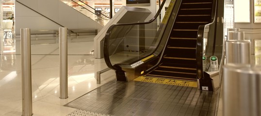 Close up escalator