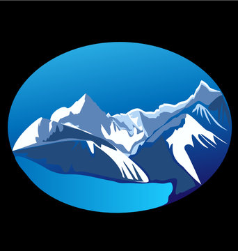 Mountains and peaks vector stock