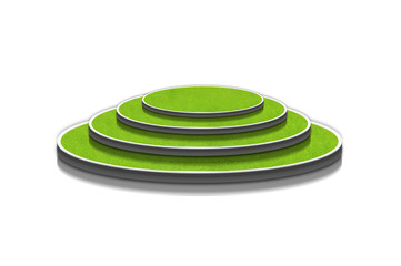 Green Winner podium