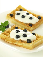 Blueberries waffles