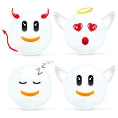 Set Of Cheerful Smiles