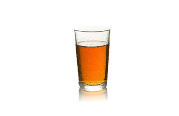 glass of tea isolated on a white