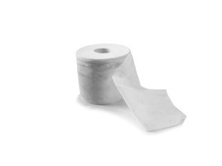 Toilet paper isolated on white background