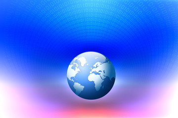 Fototapeta na wymiar Globe with technology concept