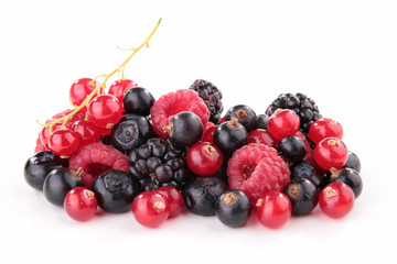 isolated assortment of berries