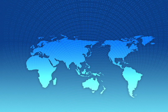world map technology-style