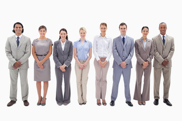 Fototapeta premium Business team side by side holding their hands