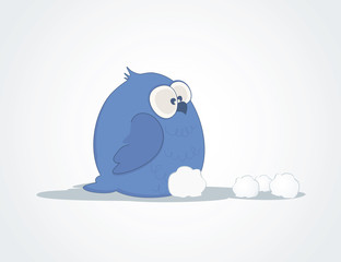 Illustration of a blue bird