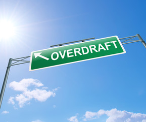 Obraz premium Overdraft concept.