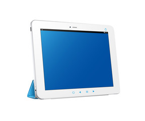 Digital tablet device in horizontal view