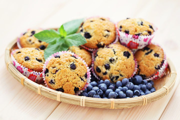 mascarpone and blueberry muffins