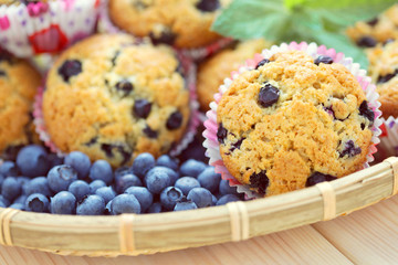 mascarpone and blueberry muffins