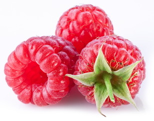 Ripe raspberries.