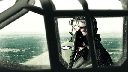 WWII pilot flying recon - Powered by Adobe