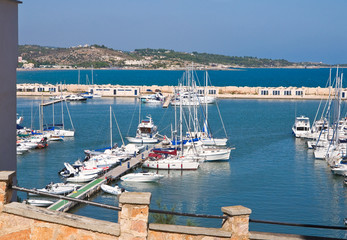 Panoramic view of Vieste. Puglia. Italy.