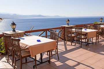 Cosy restaurant on seacoast