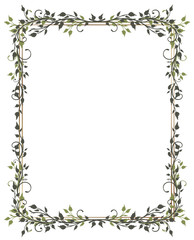 Rahmen, Blätter, Laub, Ranke, flora, filigran